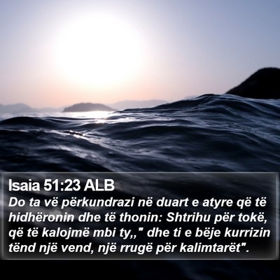 Isaia 51:23 ALB Bible Verse Image
