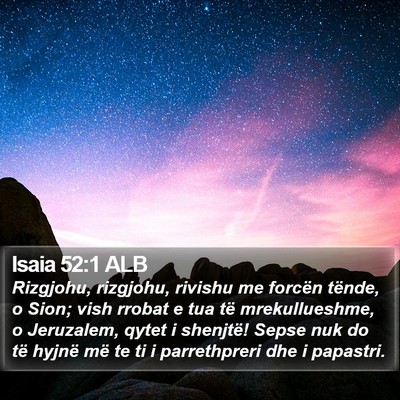 Isaia 52:1 ALB Bible Verse Image
