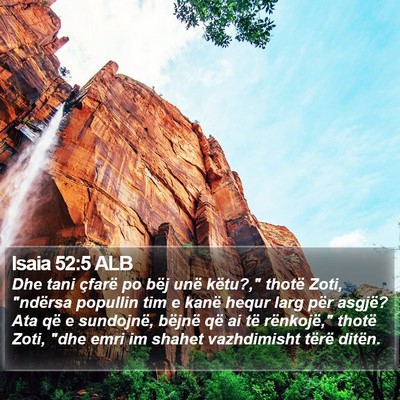 Isaia 52:5 ALB Bible Verse Image