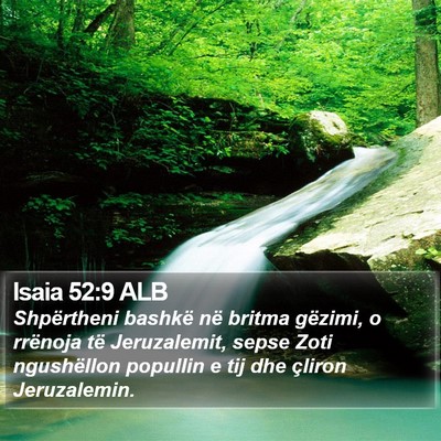 Isaia 52:9 ALB Bible Verse Image