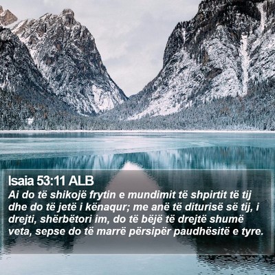 Isaia 53:11 ALB Bible Verse Image