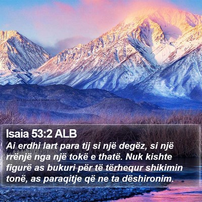Isaia 53:2 ALB Bible Verse Image