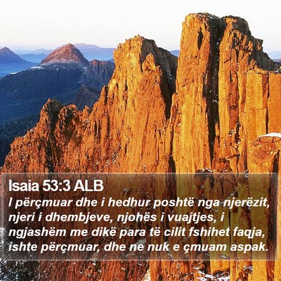 Isaia 53:3 ALB Bible Verse Image