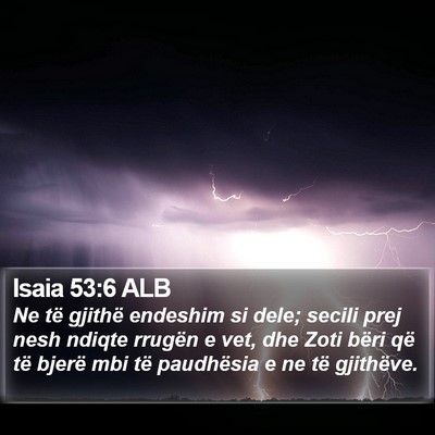 Isaia 53:6 ALB Bible Verse Image