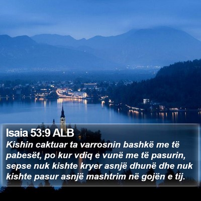 Isaia 53:9 ALB Bible Verse Image