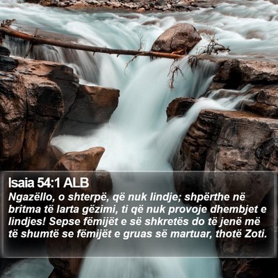 Isaia 54:1 ALB Bible Verse Image