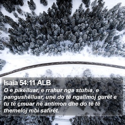 Isaia 54:11 ALB Bible Verse Image