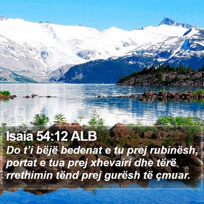 Isaia 54:12 ALB Bible Verse Image