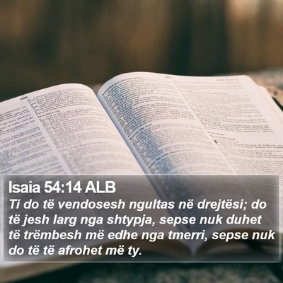 Isaia 54:14 ALB Bible Verse Image