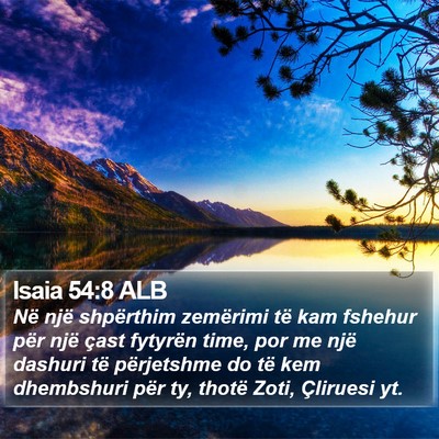 Isaia 54:8 ALB Bible Verse Image