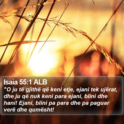 Isaia 55:1 ALB Bible Verse Image