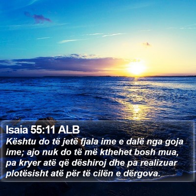 Isaia 55:11 ALB Bible Verse Image