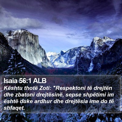 Isaia 56:1 ALB Bible Verse Image