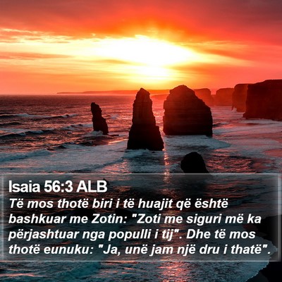 Isaia 56:3 ALB Bible Verse Image