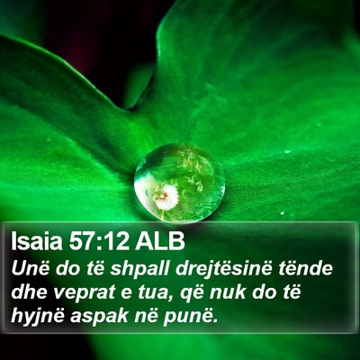 Isaia 57:12 ALB Bible Verse Image
