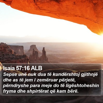 Isaia 57:16 ALB Bible Verse Image