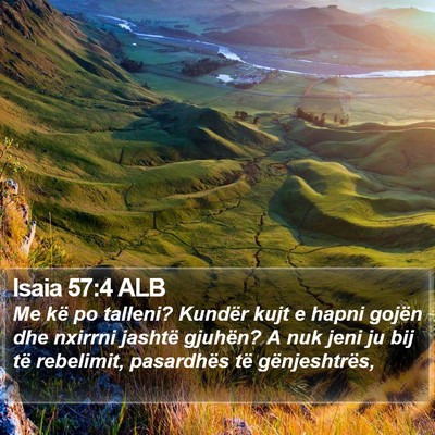 Isaia 57:4 ALB Bible Verse Image