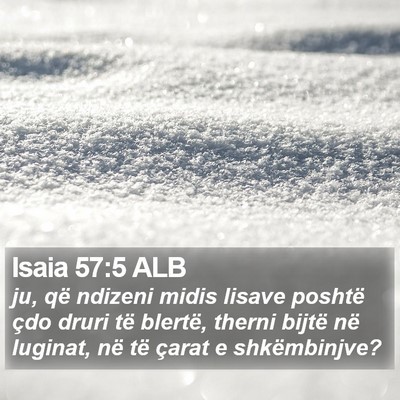 Isaia 57:5 ALB Bible Verse Image