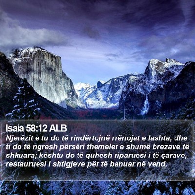 Isaia 58:12 ALB Bible Verse Image