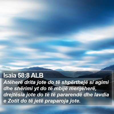 Isaia 58:8 ALB Bible Verse Image