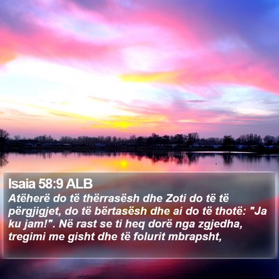Isaia 58:9 ALB Bible Verse Image