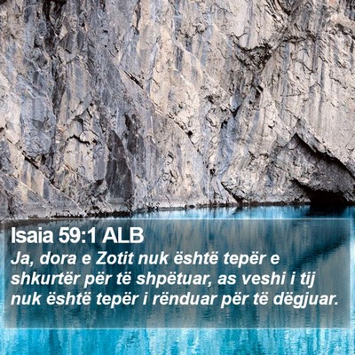 Isaia 59:1 ALB Bible Verse Image