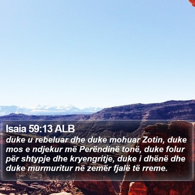 Isaia 59:13 ALB Bible Verse Image