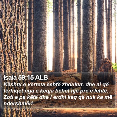Isaia 59:15 ALB Bible Verse Image
