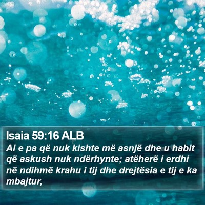 Isaia 59:16 ALB Bible Verse Image