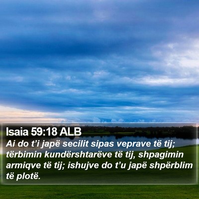 Isaia 59:18 ALB Bible Verse Image