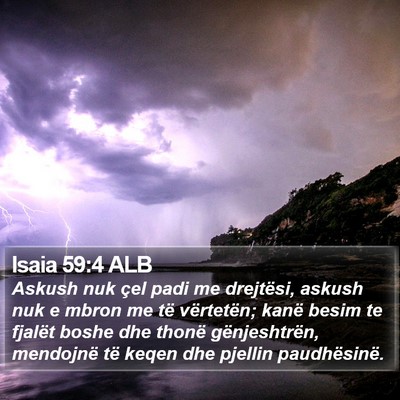 Isaia 59:4 ALB Bible Verse Image