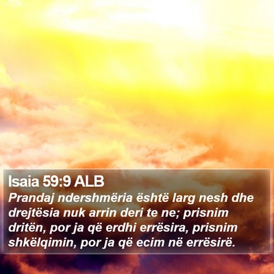Isaia 59:9 ALB Bible Verse Image