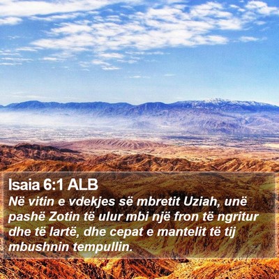 Isaia 6:1 ALB Bible Verse Image
