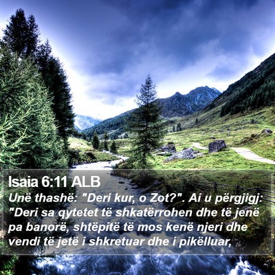 Isaia 6:11 ALB Bible Verse Image