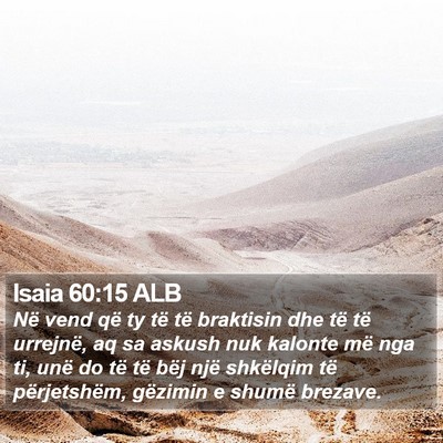 Isaia 60:15 ALB Bible Verse Image