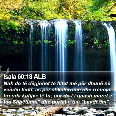Isaia 60:18 ALB Bible Verse Image