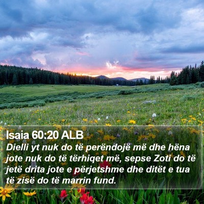 Isaia 60:20 ALB Bible Verse Image