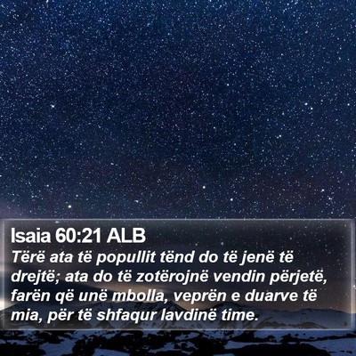 Isaia 60:21 ALB Bible Verse Image