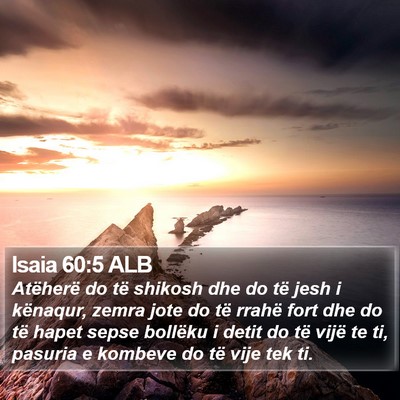 Isaia 60:5 ALB Bible Verse Image