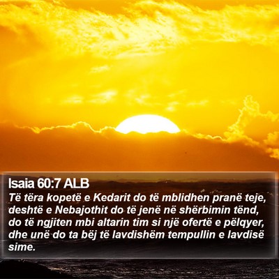 Isaia 60:7 ALB Bible Verse Image