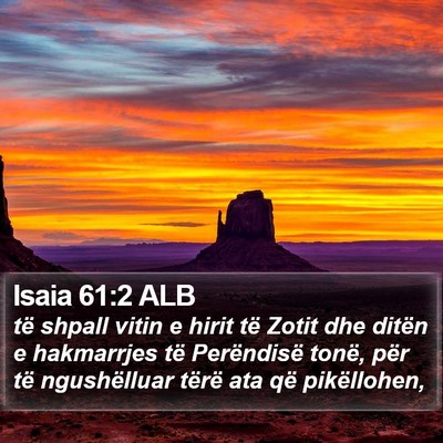 Isaia 61:2 ALB Bible Verse Image