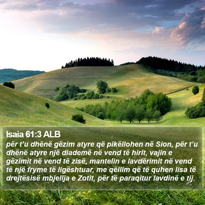 Isaia 61:3 ALB Bible Verse Image