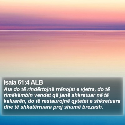 Isaia 61:4 ALB Bible Verse Image