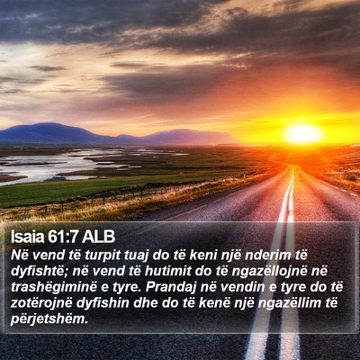 Isaia 61:7 ALB Bible Verse Image