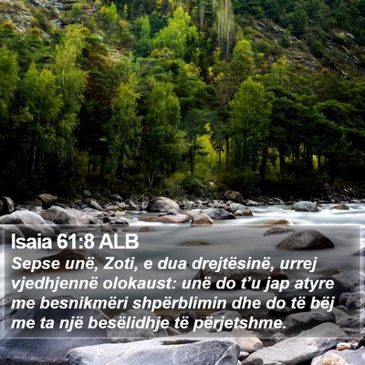 Isaia 61:8 ALB Bible Verse Image
