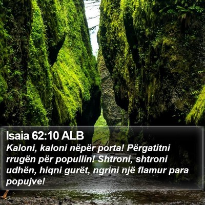 Isaia 62:10 ALB Bible Verse Image