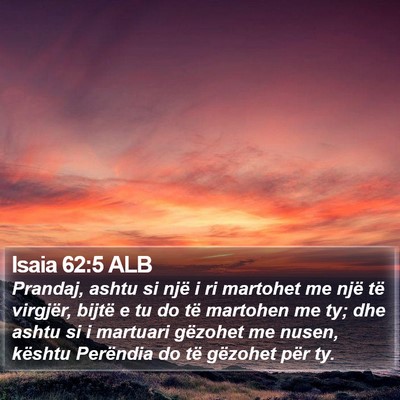Isaia 62:5 ALB Bible Verse Image