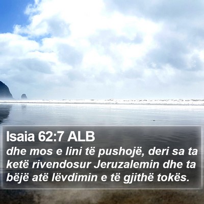 Isaia 62:7 ALB Bible Verse Image
