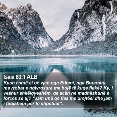 Isaia 63:1 ALB Bible Verse Image