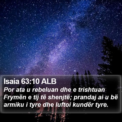 Isaia 63:10 ALB Bible Verse Image